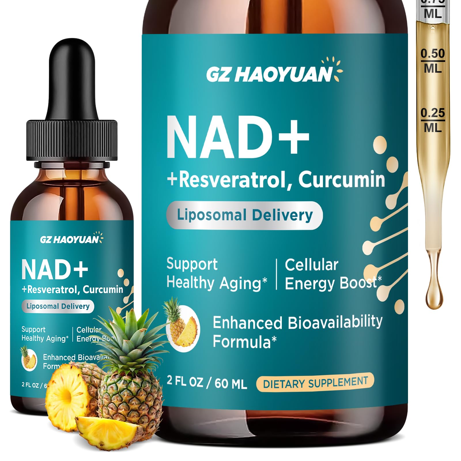 Amazon.com: GZ HAOYUAN NAD Liquid Supplement for Women, Liposomal